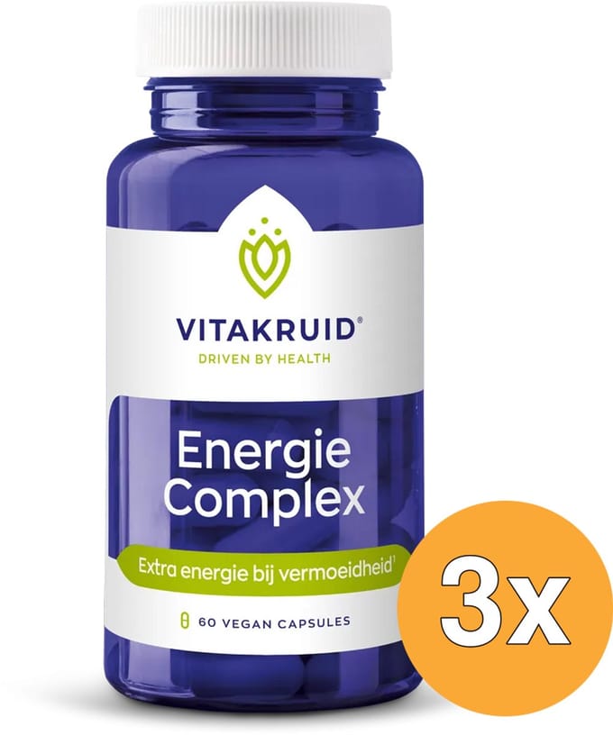 3x Vitakruid Energiecomplex Groene Thee (60 vega capsules)