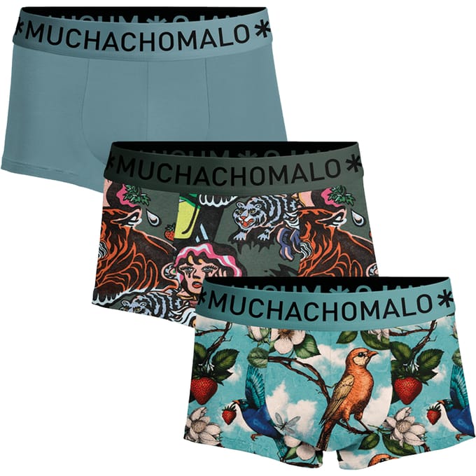 Muchachomalo Heren 3-pack trunks weird fruit