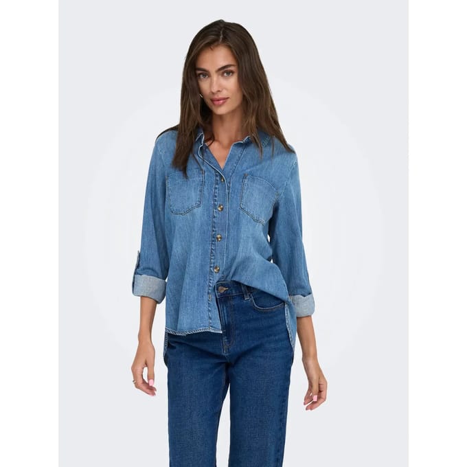 ONLY - ONLYASMIN SHIRT L/S DNM AKM NOOS - Dames - Blouses