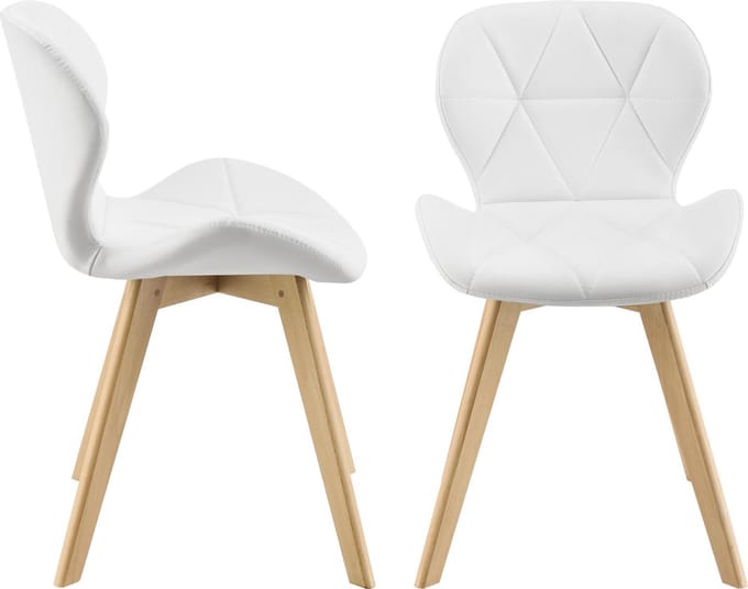 Eetkamerstoel Almhult 81x57x49 cm set van 2 wit