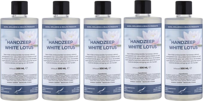 Handzeep White Lotus 500 ml - set van 5 stuks