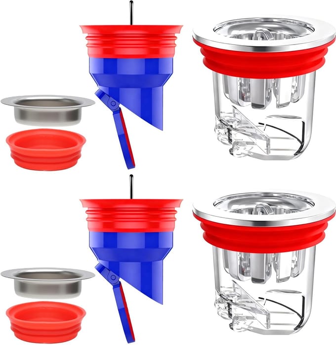 Geurafsluiter Set - Bodemafvoer voor Badkamer - 35-52 mm en 33-50 mm
