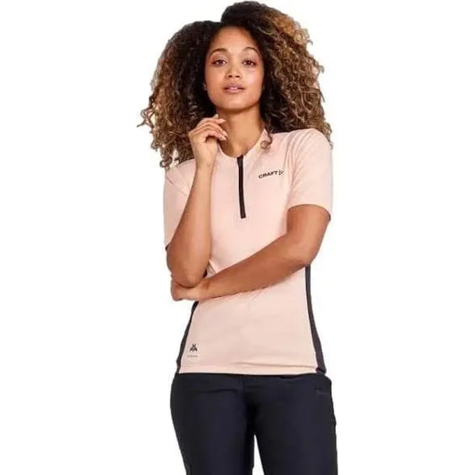 Craft Core Offroad Korte Mouw Wielertrui Roze S Vrouw