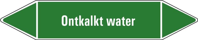 Ontkalkt water leidingmarkering op vel 252 x 52 mm - 3 per vel