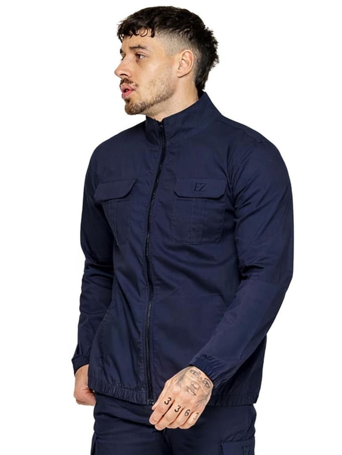 Enzo | Heren Lichtgewicht Funnel Neck Jas
