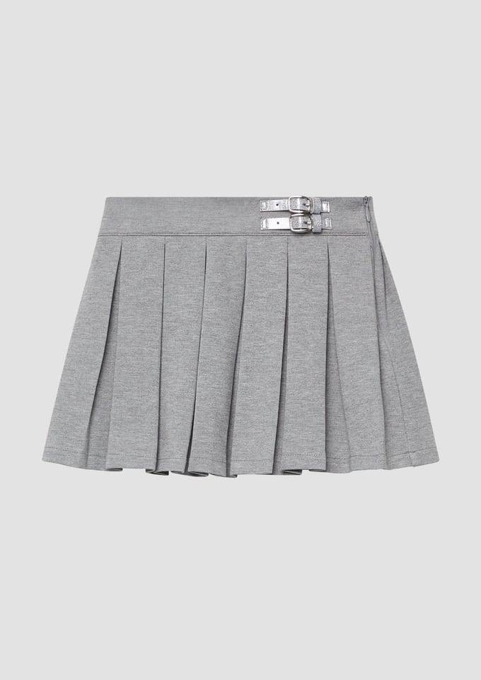 Mini rok met plooien in interlock jersey trapeziumvorm voor meisje s.Oliver