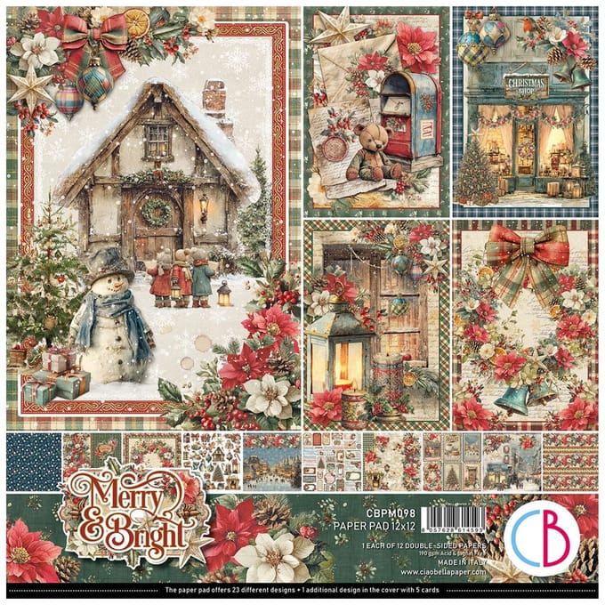 Ciao Bella scrapbook papier "Merry & Bright"