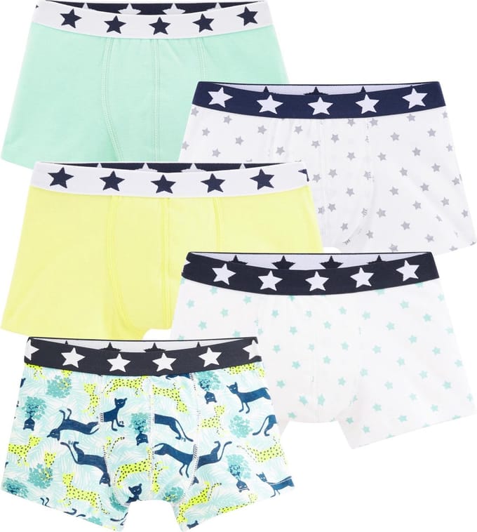 Set van 5 boxershorts voor jongens