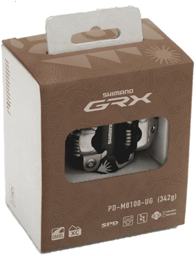 Shimano M8100-ug Spd Grx Pedalen Bruin