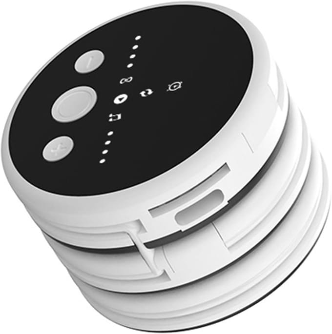 Draagbare Muziekdoos - Luidspreker Witte Ruis - Slaapcomfort Thuis - Opvouwbaar Lichtgewicht - 8.5x6.2x4.2 cm - Wit