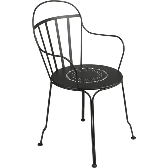 Fermob - Louvre armleunstoel - 42 drop - zwart