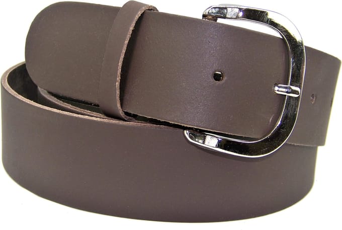 100% leer- 4 cm breed - Damesriem - donkerbruin - taillemaat 90 cm