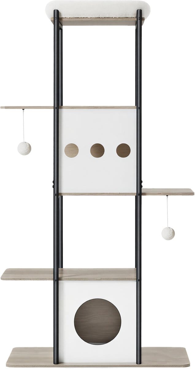 Feandrea - Krabpaal - Kattenboom - Voor Katten - 153 cm Hoog - Met Krabmat en Platform