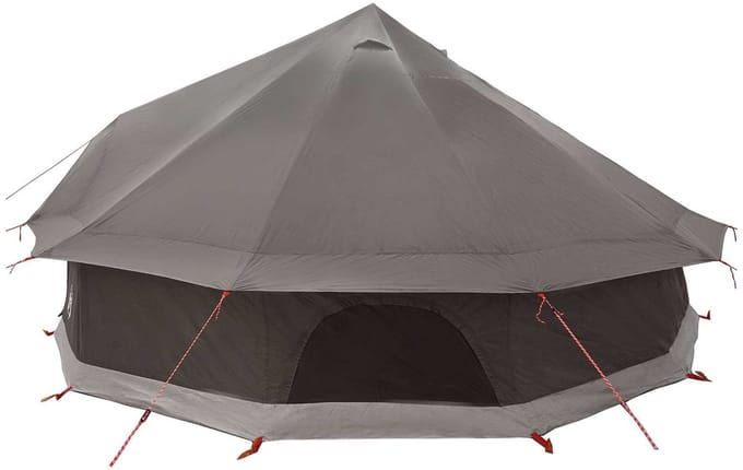 vidaXL - Tipi - Tent - 12-persoons - Bruin - Grijs - Polyester - en - Staal