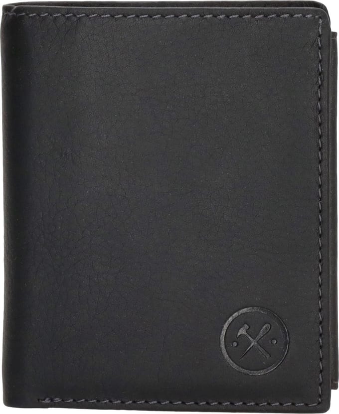 Hide & Stitches Japura Portemonnee - 100% Leer - Zwart
