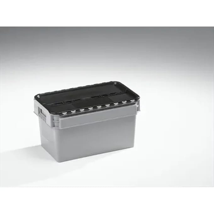 Distributiebak 500x300x275 Mm, 25 L. Grijs Met Scharnierdeksel