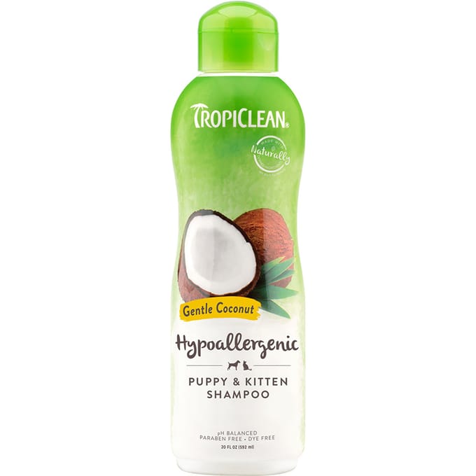 Tropiclean Gentle Coconut Hypoallergenic Shampoo Puppies & Kittens 355ml
