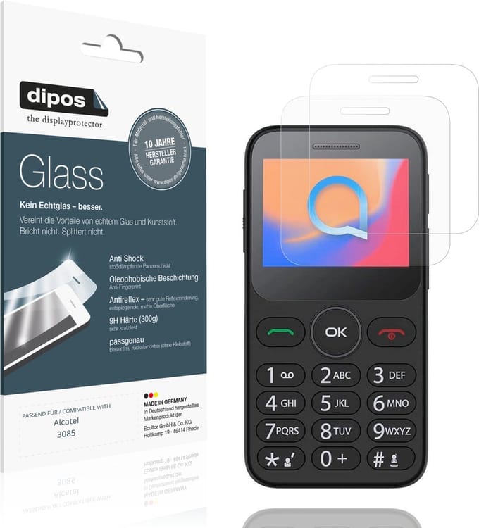 dipos – 2x Matte Pantserfolie geschikt voor Alcatel 3085 | 9H Screenprotector