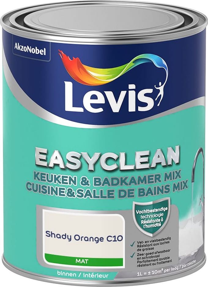 Levis - Easyclean Keuken & Badkamer Mix - Shady Orange C10 - Mengverf - 1 L