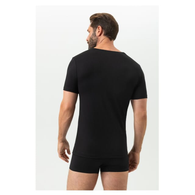 Mey V-neck T-shirts Zwart 46007