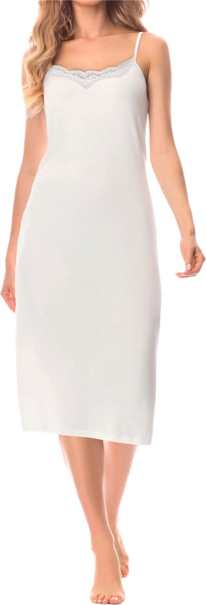 Gaubert Onderjurk met Kant - Extra lang - S/M - Wit (718)