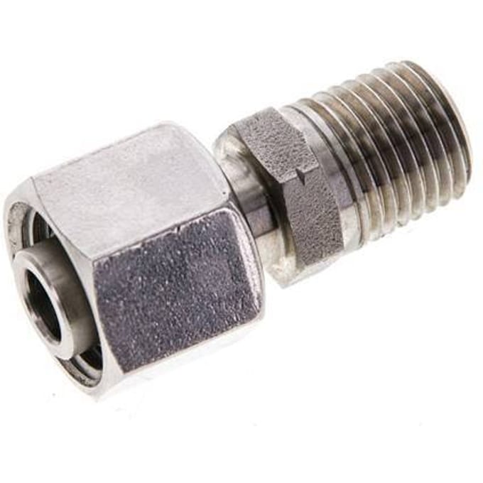 10L & 1/4'' NPT RVS Rechte Draaidoorvoer Buitendraad 315bar Verstelbaar ISO 8434-1