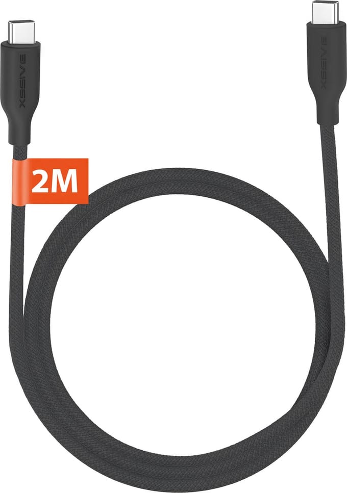 Lange USB C Kabel 2 Meter met PPS Chip - USB-C naar USB-C - Oplader Kabel 65W - Snellader - Origineel Xssive