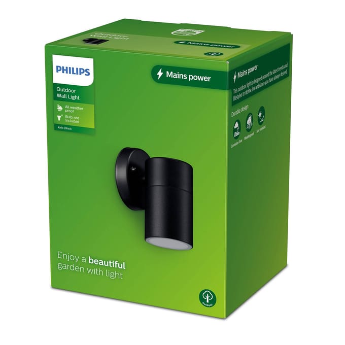 Philips LED Kylis 8720169266551 LED-buitenlamp (wand) LED GU10 Zwart
