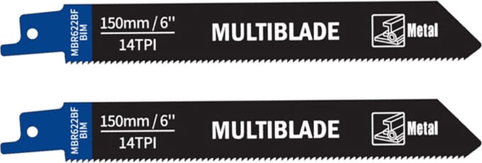 Multiblade Reciprozaagblad BIM MBR622BF Metaal 150 mm 2 stuks