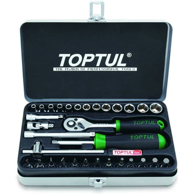 Dopsleutelset TOPTUL 1/4 32 stuks