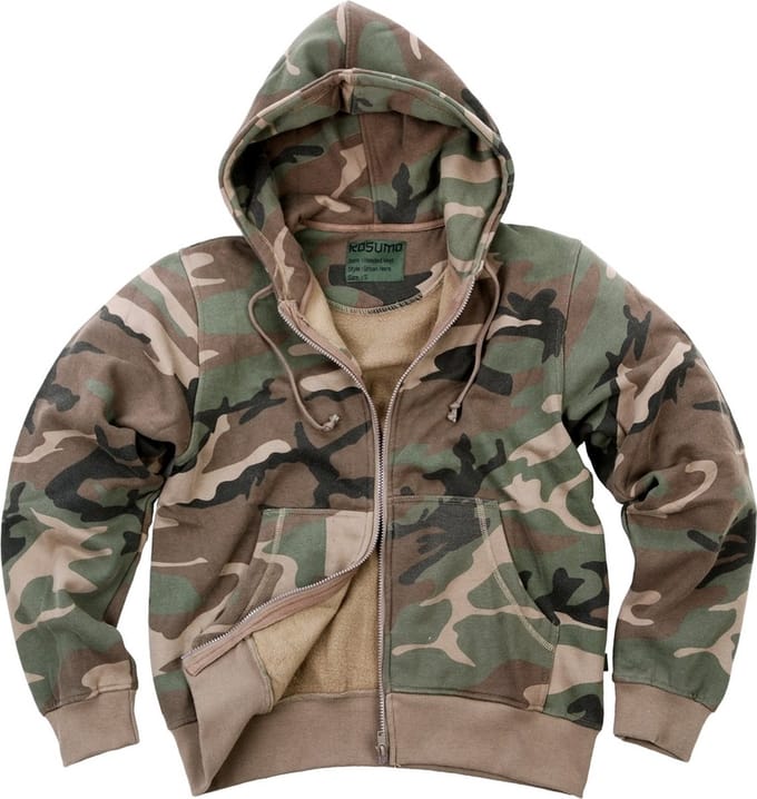 Fostex Garments - Hoodie with zip (kleur: Woodland / maat: M)