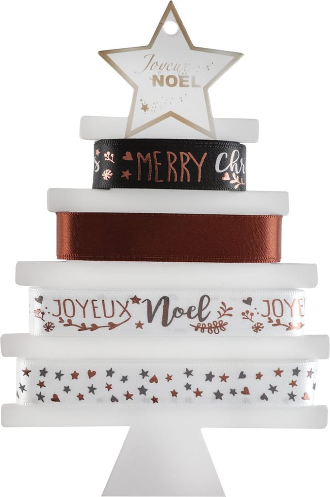Satijn lint Merry Christmas kerst geschenk/decoratie lint 15mm zelfklevend, 4 x 2 meter