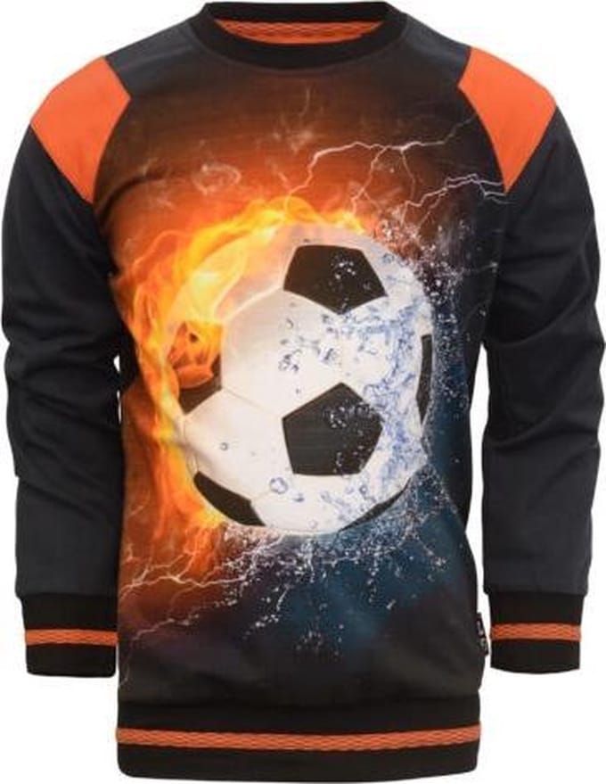 Legends22-Jongens sweater Sietse raglan-Zwart-donker blauw