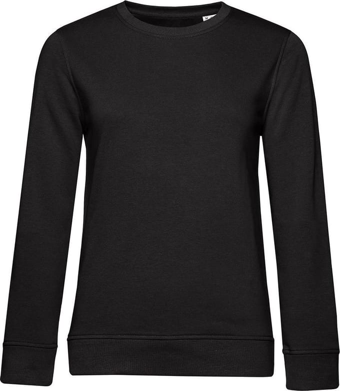 B&C Dames/dames Organic Sweatshirt (Zwart)