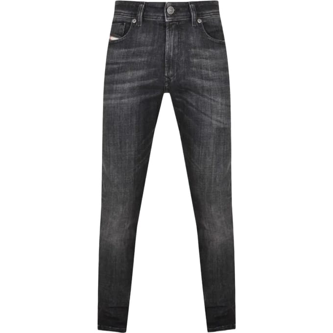 Diesel 1979 Sleenker zwarte vervaagde denimjeans