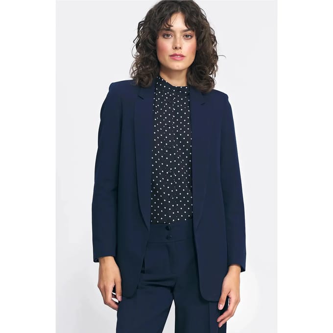Klassieke blazer zonder knopen voor dames Nife