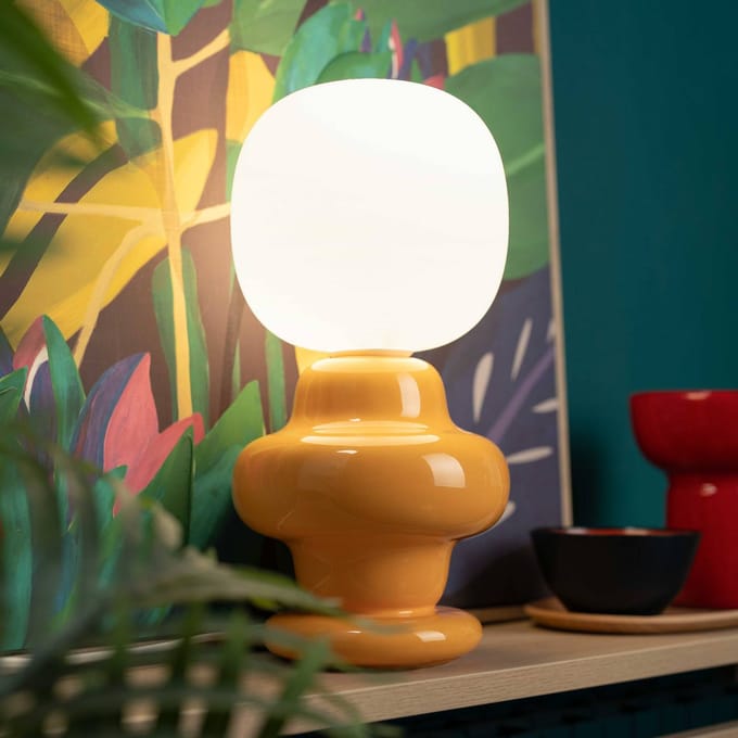 Ferroluce Copacabana tafellamp, geel