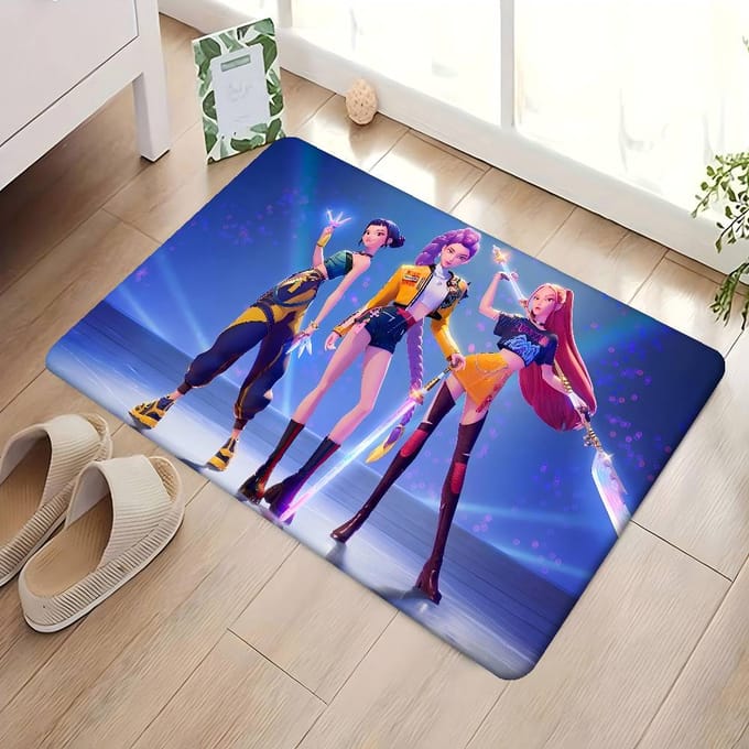 KPop Demon Hunters Vloermat Goedkoper Antislip Moderne Woonkamer Balkon Bedside Mats met Opdruk 40x60 cm