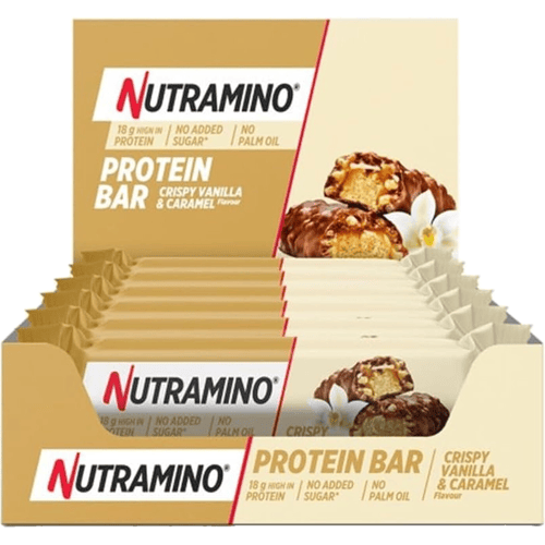 Nutramino Eiwitreep 12 x 55 g Krokante vanille & karamel