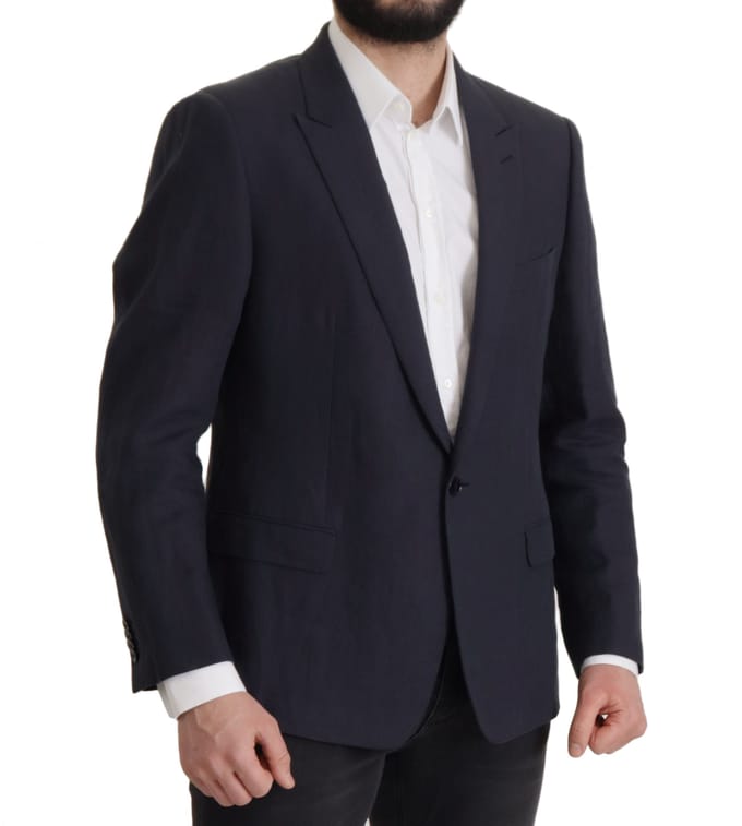 Dolce & Gabbana Donkerblauwe ALTA SARTORIA Jas Heren Blazer
