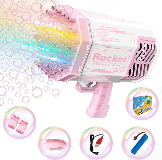 Bubble Gun Bazooka - Bellenblaas machine met 69 gaten - Oplaadbaar