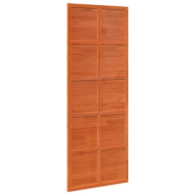 vidaXL - Schuifdeur - Wasbruin - 80 - x - 208 - cm - Massief - grenenhout