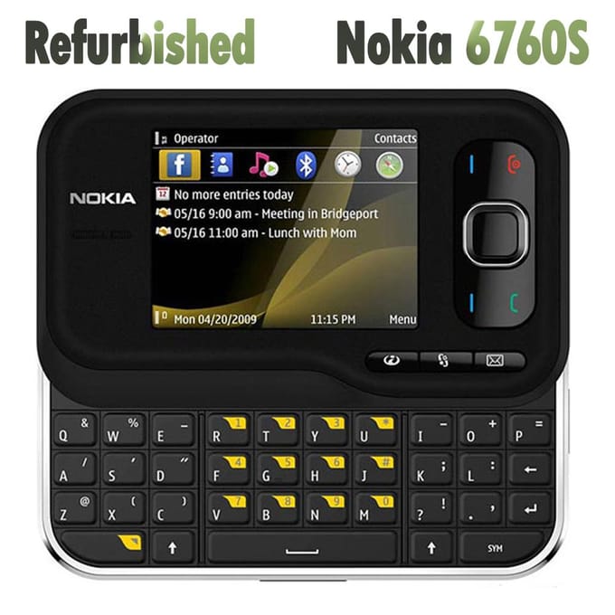 Gerenoveerde Nokia Originele Nokia 6760 Slide Mobiele Telefoon Met 1 SIM Simple Set