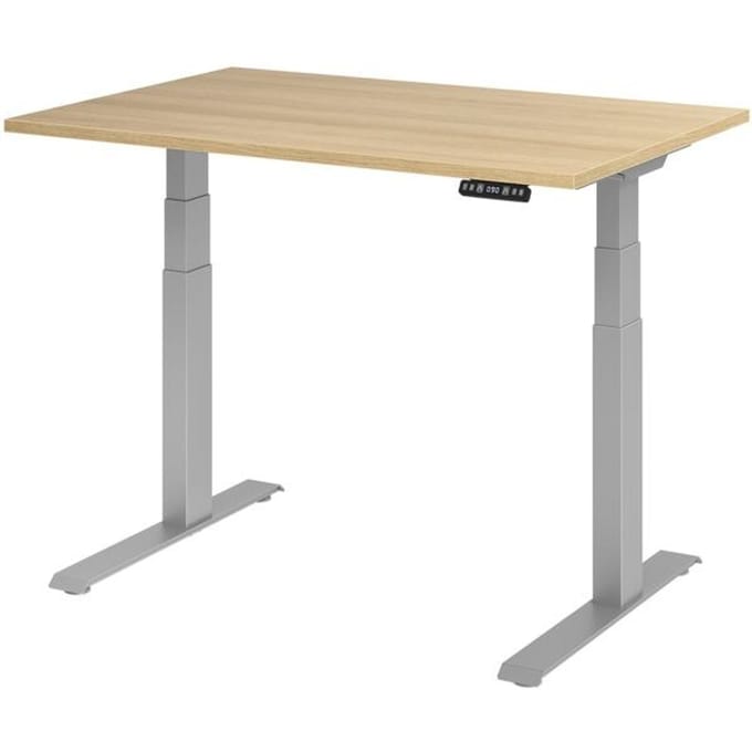 XDKB 12 S | Bureau - 120x80 Eiken Tafelhoogte I Elektrisch in hoogte verstelbaar