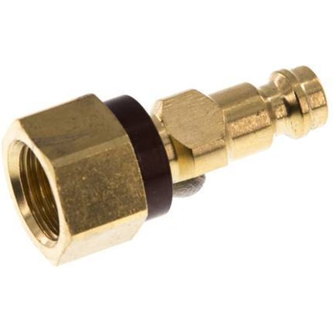 Messing DN 5 Bruin-Coded Luchtkoppeling Insteeknippel G 1/4 inch Binnendraad