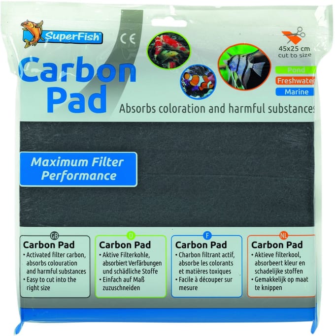 Superfish Carbon Pad - Filtermateriaal - 45 x 25 cm
