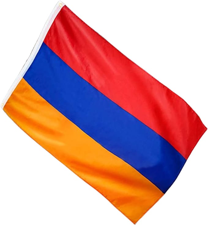 2 Armeense vlaggen - Vlag van Armenië - Jerraguyn - Erraguyn - 150/90CM - 2 stuks - Polyester - Met 2 oogjes - CHPN