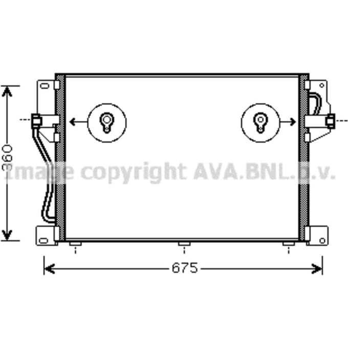 Condensator, airconditioning AVA COOLING VO5077 AVA