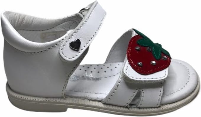 Falcotto velcro aardbei sandalen 1638 wit  mt 21