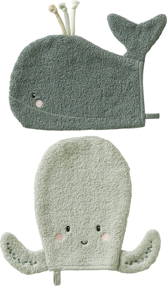 Vertbaudet Set sous l'océan - 2 washandjes